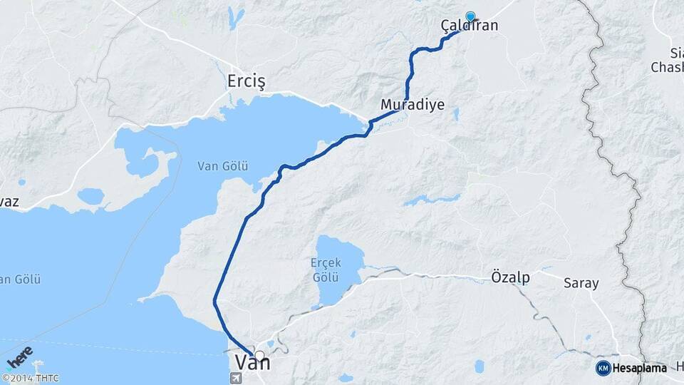 Van Çaldıran İpekyolu Arası Kaç Km - Yol Haritası
