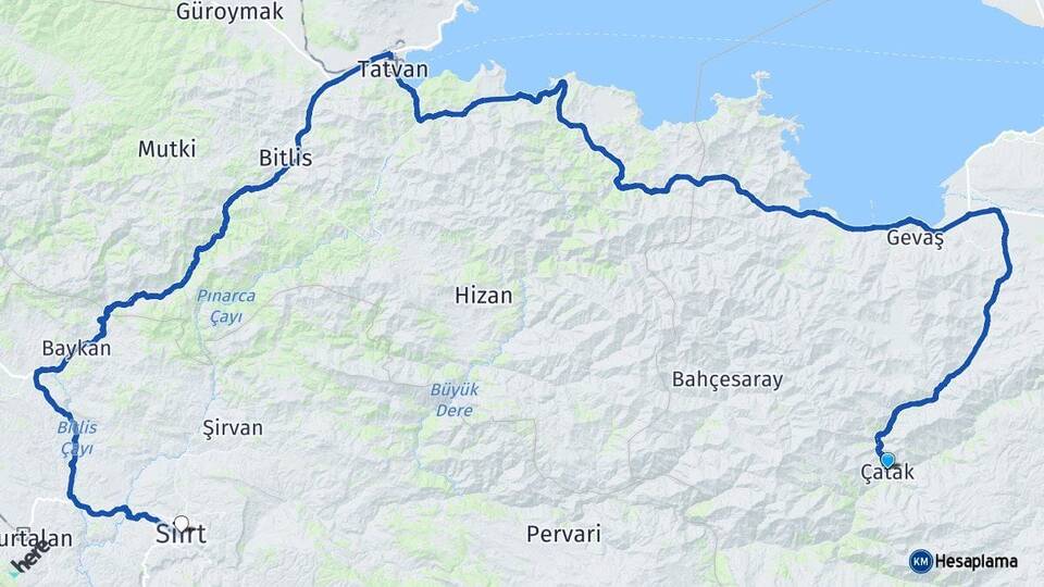 Van Çatak Siirt Arası Kaç Km? Arası Kaç Saat? Nerede Yol Haritası Yakıt, Rota ve Mesafe Hesaplama Van Çatak Siirt Arası Kaç Km? Arası Kaç Km Saat? Nerede Yol Haritası Yakıt, Rota ve Mesafe Hesaplama