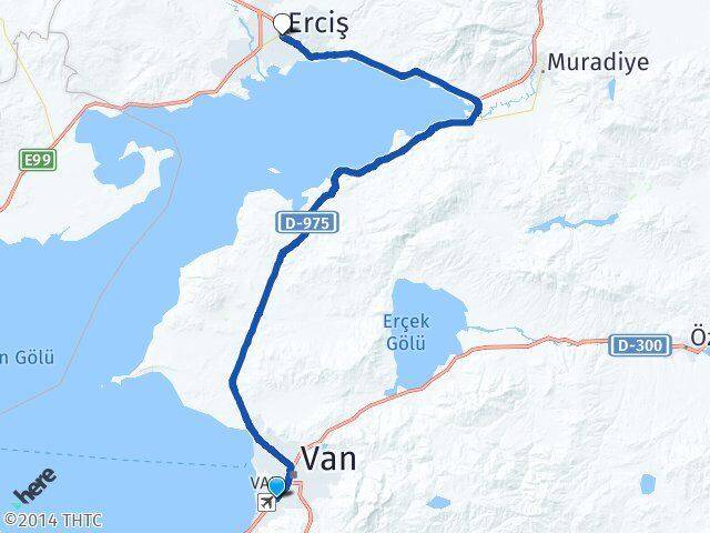 Van Edremit Erciş Arası Kaç Km - Yol Haritası