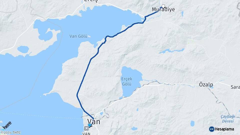 Van Edremit Muradiye Arası Kaç Km - Yol Haritası