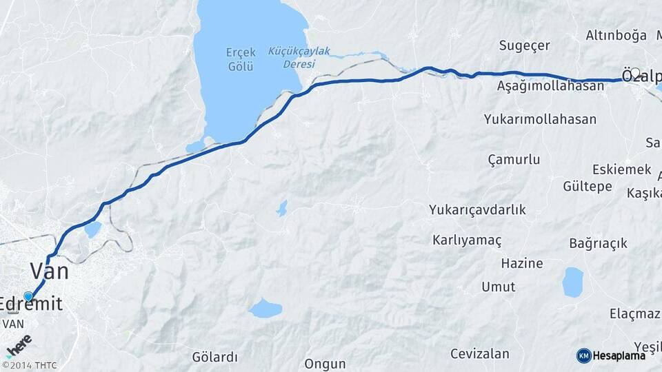 Van Edremit Özalp Arası Kaç Km - Yol Haritası