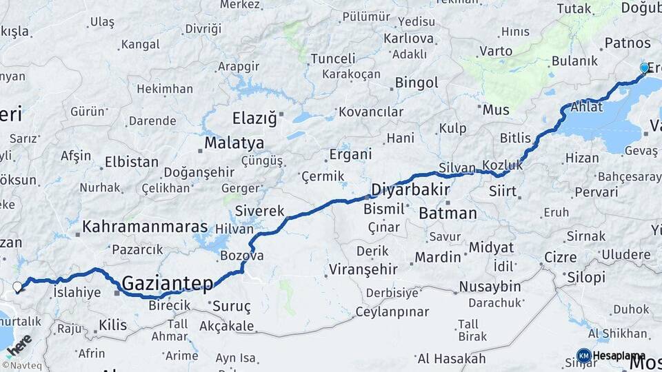 Van Erciş Osmaniye Arası Kaç Km? Arası Kaç Saat? Nerede Yol Haritası Yakıt, Rota ve Mesafe Hesaplama Van Erciş Osmaniye Arası Kaç Km? Arası Kaç Km Saat? Nerede Yol Haritası Yakıt, Rota ve Mesafe Hesaplama