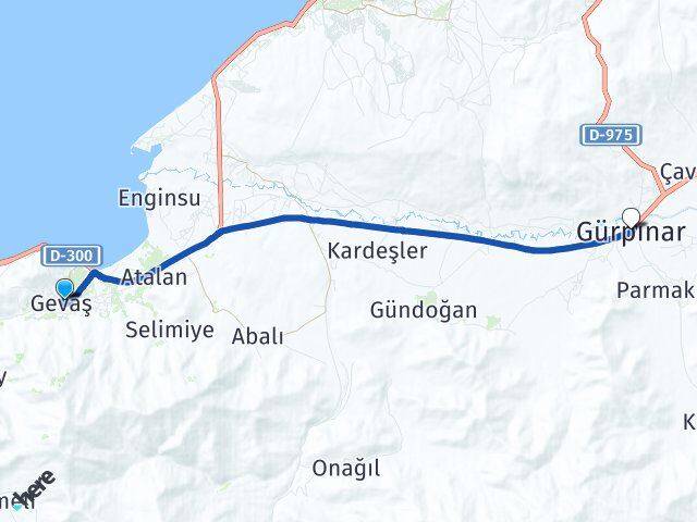 Van Gevaş Gürpınar Arası Kaç Km - Yol Haritası