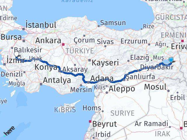 Van Gördes Manisa Arası Kaç Km - Yol Haritası