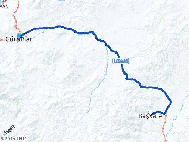 Van Gürpınar Başkale Arası Kaç Km - Yol Haritası