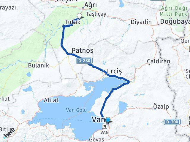 Van Hamur Ağrı Arası Kaç Km - Yol Haritası