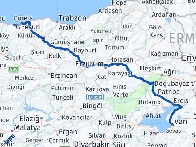 Van İpekyolu Giresun Arası Kaç Km? Arası Kaç Saat? Nerede Yol Haritası Yakıt, Rota ve Mesafe Hesaplama Van İpekyolu Giresun Arası Kaç Km? Arası Kaç Km Saat? Nerede Yol Haritası Yakıt, Rota ve Mesafe Hesaplama