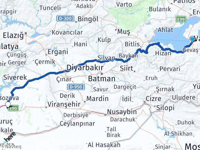Van Karaköprü Şanlıurfa Arası Kaç Km - Yol Haritası