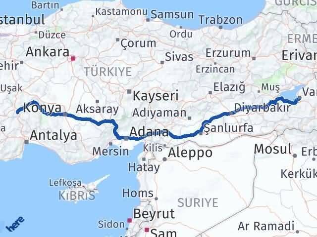 Van Keçiborlu Isparta Arası Kaç Km - Yol Haritası