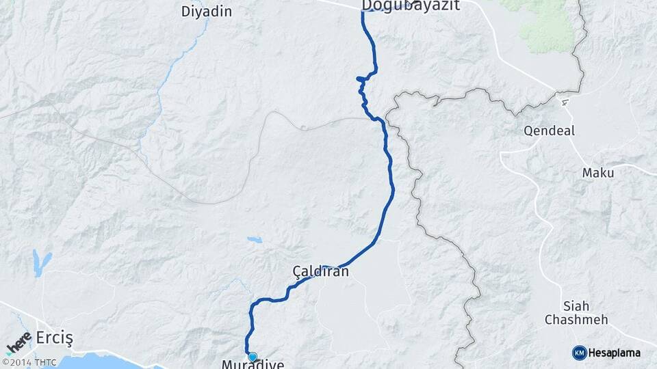 Van Muradiye Doğubayazıt Ağrı Arası Kaç Km - Yol Haritası