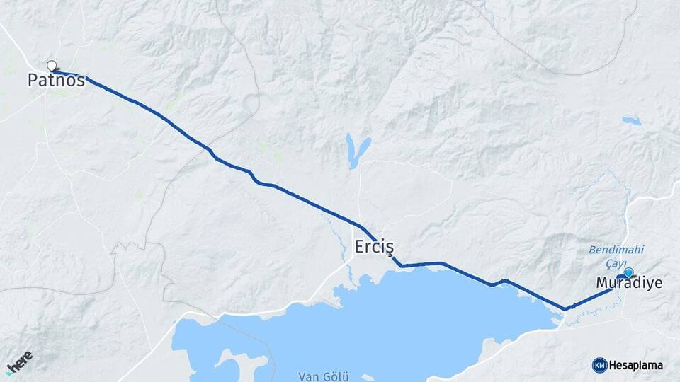 Van Muradiye Patnos Ağrı Arası Kaç Km - Yol Haritası