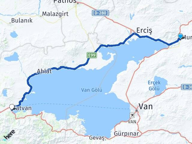 Van Muradiye Tatvan Bitlis Arası Kaç Km - Yol Haritası