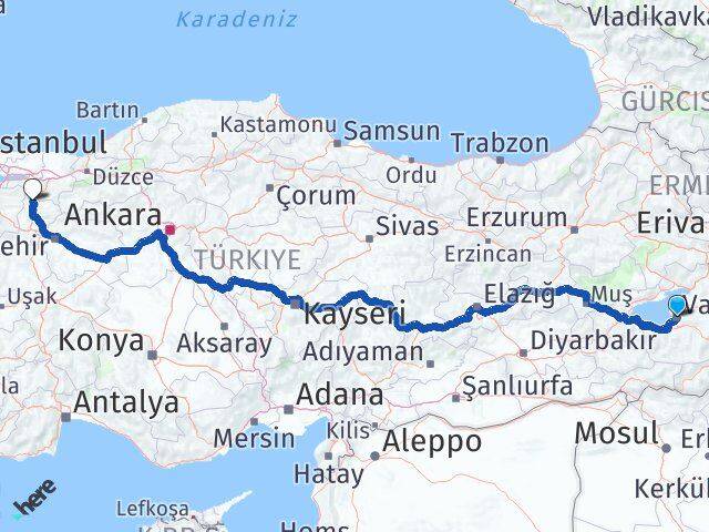 Van Osmaneli Bilecik Arası Kaç Km - Yol Haritası