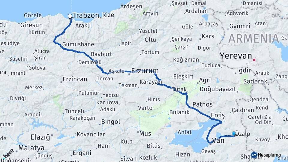 Van Özalp Trabzon Arası Kaç Km? Arası Kaç Saat? Nerede Yol Haritası Yakıt, Rota ve Mesafe Hesaplama Van Özalp Trabzon Arası Kaç Km? Arası Kaç Km Saat? Nerede Yol Haritası Yakıt, Rota ve Mesafe Hesaplama