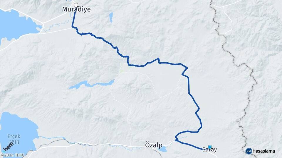 Van Saray Muradiye Arası Kaç Km - Yol Haritası