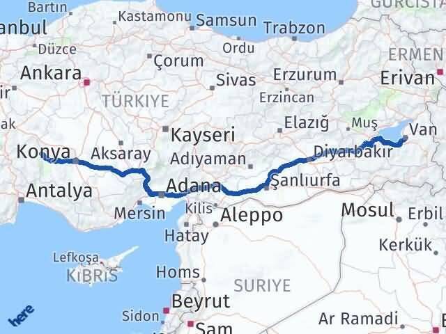 Van Şarkikaraağaç Isparta Arası Kaç Km - Yol Haritası