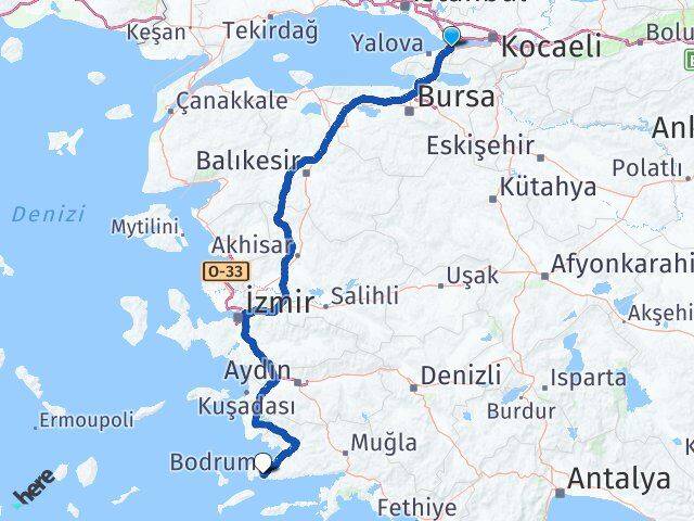 Yalova Altınova Bodrum Muğla Arası Kaç Saat? Yol Haritası, Yakıt, Rota ve Mesafe Hesaplama Yalova Altınova Bodrum Muğla Arası Kaç Km? Kaç Saat? Yol Haritası