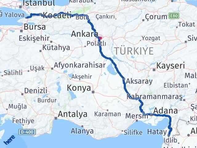 Yalova Antakya Hatay Arası Kaç Km - Yol Haritası