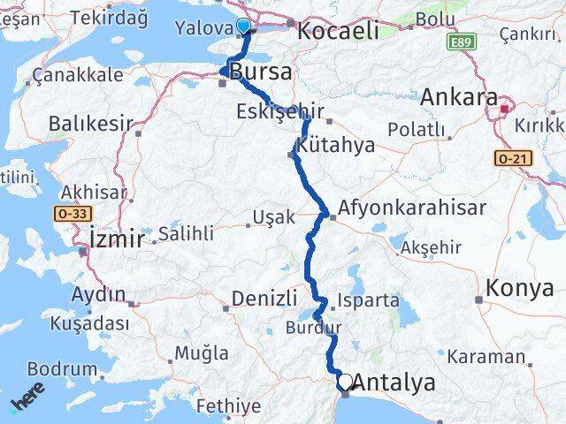 Yalova Çiftlikköy Muratpaşa Antalya Arası Kaç Saat? Yol Haritası, Yakıt, Rota ve Mesafe Hesaplama Yalova Çiftlikköy Muratpaşa Antalya Arası Kaç Km? Kaç Saat? Yol Haritası