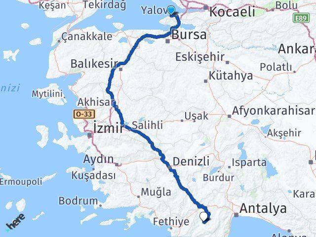 Yalova Çınarcık Elmalı Antalya Arası Kaç Saat? Yol Haritası, Yakıt, Rota ve Mesafe Hesaplama Yalova Çınarcık Elmalı Antalya Arası Kaç Km? Kaç Saat? Yol Haritası
