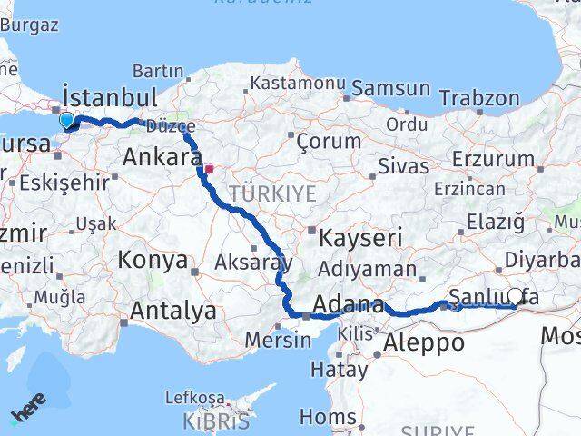 Yalova Kızıltepe Mardin Arası Kaç Km - Yol Haritası