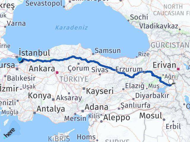 Yalova Muradiye Van Arası Kaç Km - Yol Haritası