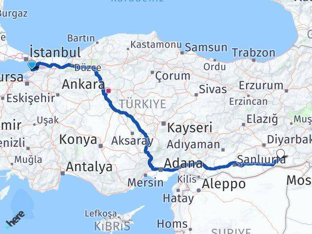 Yalova Ömerli Mardin Arası Kaç Km - Yol Haritası