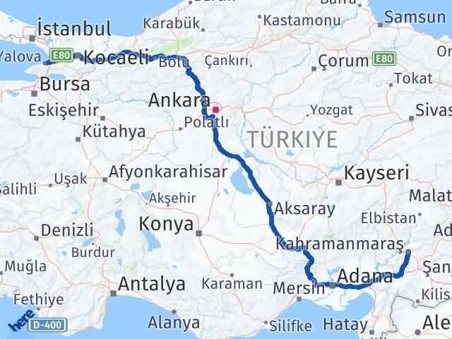 Yalova Onikişubat Kahramanmaraş Arası Kaç Km - Yol Haritası