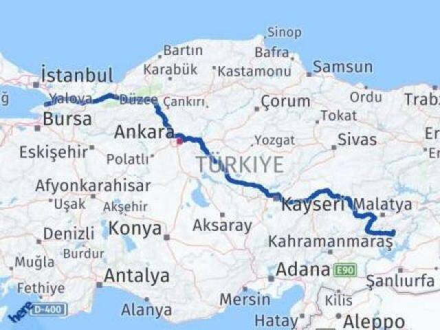 Yalova Sincik Adıyaman Arası Kaç Km - Yol Haritası