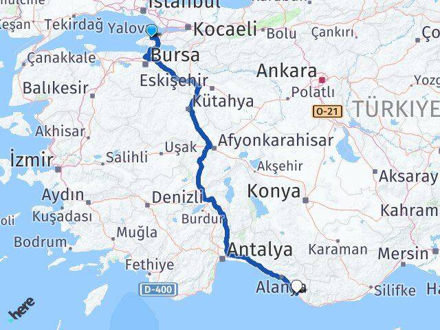Yalova Termal Gazipaşa Antalya Arası Kaç Saat? Yol Haritası, Yakıt, Rota ve Mesafe Hesaplama Yalova Termal Gazipaşa Antalya Arası Kaç Km? Kaç Saat? Yol Haritası
