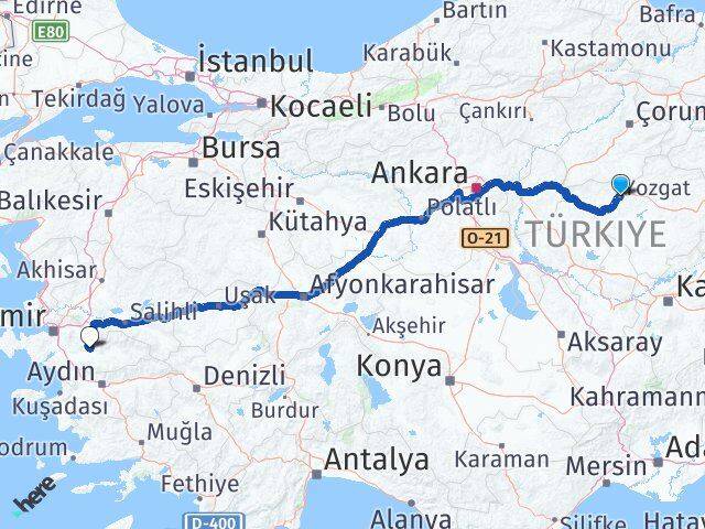 Yozgat Bayındır İzmir Arası Kaç Km - Yol Haritası