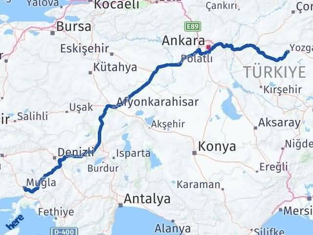 Yozgat Menteşe Muğla Arası Kaç Saat? Yol Haritası, Yakıt, Rota ve Mesafe Hesaplama Yozgat Menteşe Muğla Arası Kaç Km? Kaç Saat? Yol Haritası