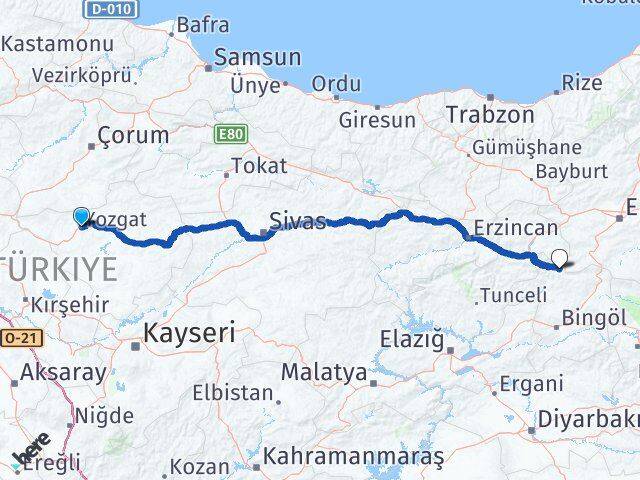 Yozgat Yedisu Bingöl Arası Kaç Saat? Yol Haritası, Yakıt, Rota ve Mesafe Hesaplama Yozgat Yedisu Bingöl Arası Kaç Km? Kaç Saat? Yol Haritası