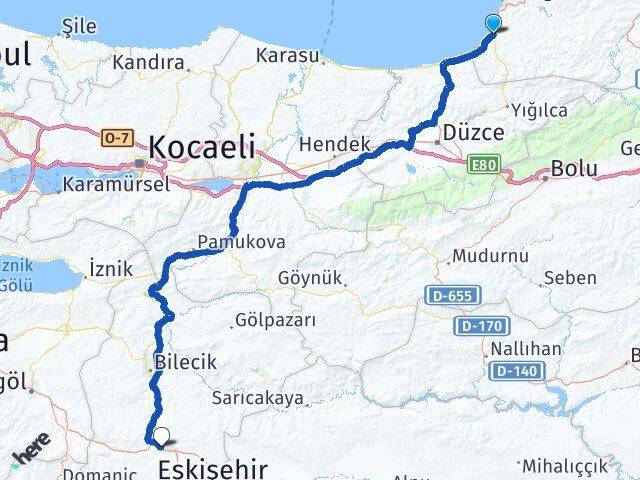 Zonguldak Alaplı Bozüyük Bilecik Arası Kaç Km - Yol Haritası