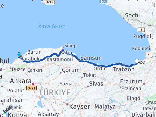 Zonguldak Çayeli Rize Arası Kaç Saat? Yol Haritası, Yakıt, Rota ve Mesafe Hesaplama Zonguldak Çayeli Rize Arası Kaç Km? Kaç Saat? Yol Haritası