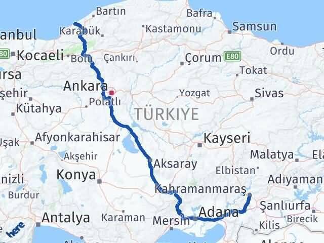 Zonguldak Dulkadiroğlu Kahramanmaraş Arası Kaç Km - Yol Haritası