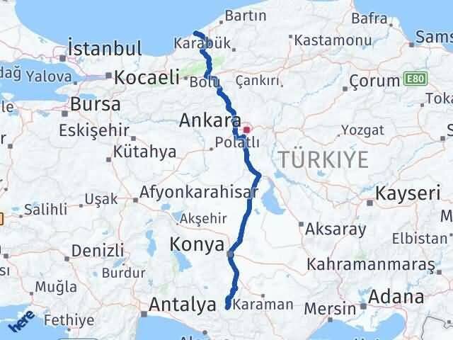 Zonguldak Hadim Konya Arası Kaç Km - Yol Haritası