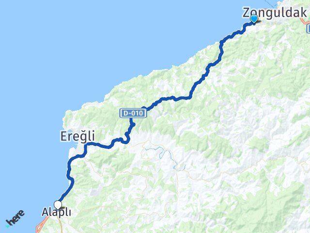 Zonguldak Kozlu Alaplı Arası Kaç Km - Yol Haritası