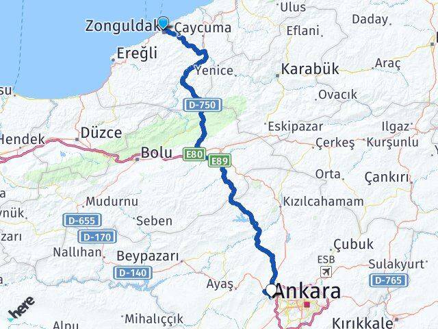 Zonguldak Sincan Ankara Arası Kaç Saat? Yol Haritası, Yakıt, Rota ve Mesafe Hesaplama Zonguldak Sincan Ankara Arası Kaç Km? Kaç Saat? Yol Haritası