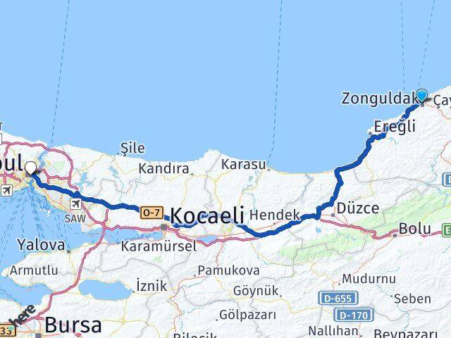 Zonguldak Şişli İstanbul Arası Kaç Km - Yol Haritası